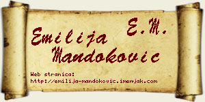 Emilija Mandoković vizit kartica